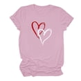 thumbnail image 6 of SOOMLON Valentine's Day Outfits Women Couple Valentines Gift Comfy Short Sleeve Crew Neck Tops Funny Heart Graphic Tee Shirts Fashion Valentines Clothes 2025 Pink 2XL, 6 of 6