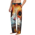 thumbnail image 6 of Honiee Oil Painting Colorful Hamster for men - a sleek fusion of Straight Pajama Pants, versatile Lounge Pants, and cozy Sleepwear, all rolled into one-Large, 6 of 6