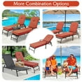 thumbnail image 6 of YODOLLA Adjustable Patio Lounge Chair with Thick Cushion Outdoor Chaise Lounge Recliner,  Orange, 6 of 6
