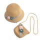 thumbnail image 1 of EeaseMX 1 juego de kit de playa para niños, adorable bolso bandolera con sombrero de paja para niñas pequeñas (caqui), 1 of 7