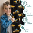 thumbnail image 3 of Blackout Kids Curtains,Cartoon Construction Vehicles Trucks Black Pattern Childrens Insulated Curtains Set Of 2,Bedroom Essentials,Toddler Room Decor 52"x84", 3 of 5