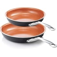 thumbnail image 1 of GOTHAM STEEL Frying Pan Set, 2 Piece Nonstick Ceramic Copper Fry Pans Set, 8.5” & 9.5” Non Stick Skillet, 1 of 5