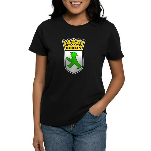 CafePress - Ampelmann Berlin Crest T Shirt - Women's Traditional Fit Dark T-Shirt