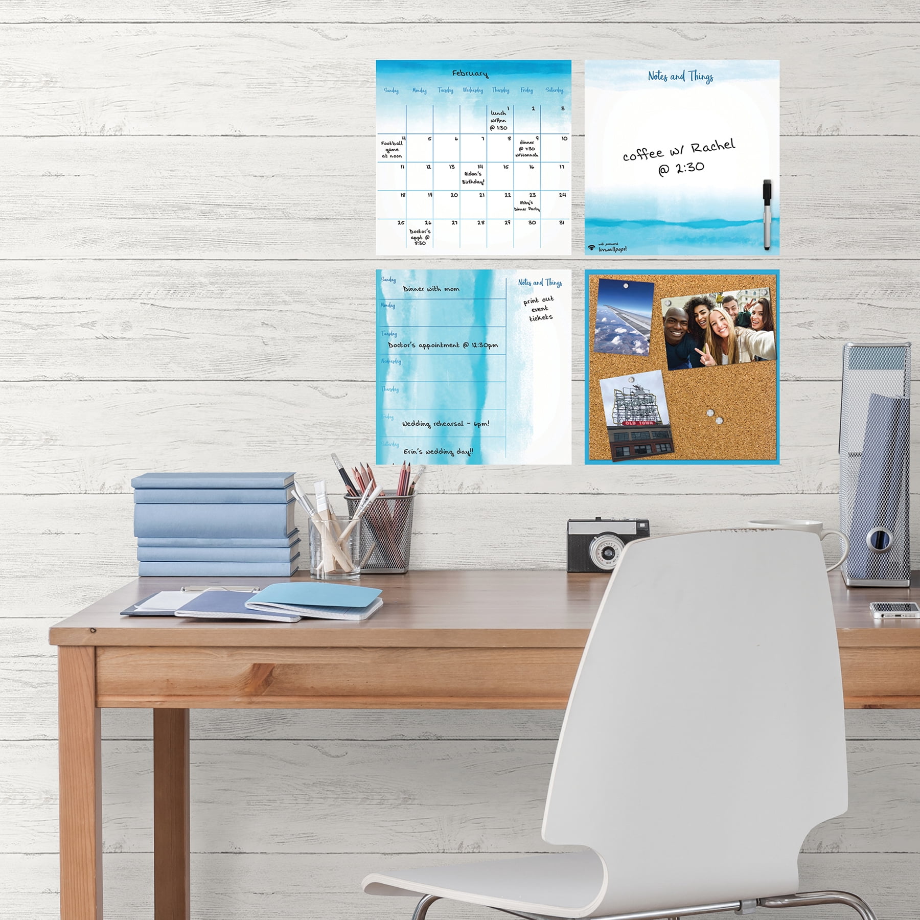 NuWallpaper Shiplap Vinyl Peel And Stick Wallpaper Sample 0.56 sq. ft.