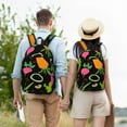 thumbnail image 6 of Balery Cartoon Vegetables Vintage Canvas Backpack for Men and Women - Large Capacity, Durable Travel Laptop Bag for School, Work, Hiking, and Outdoor Activities, 6 of 7