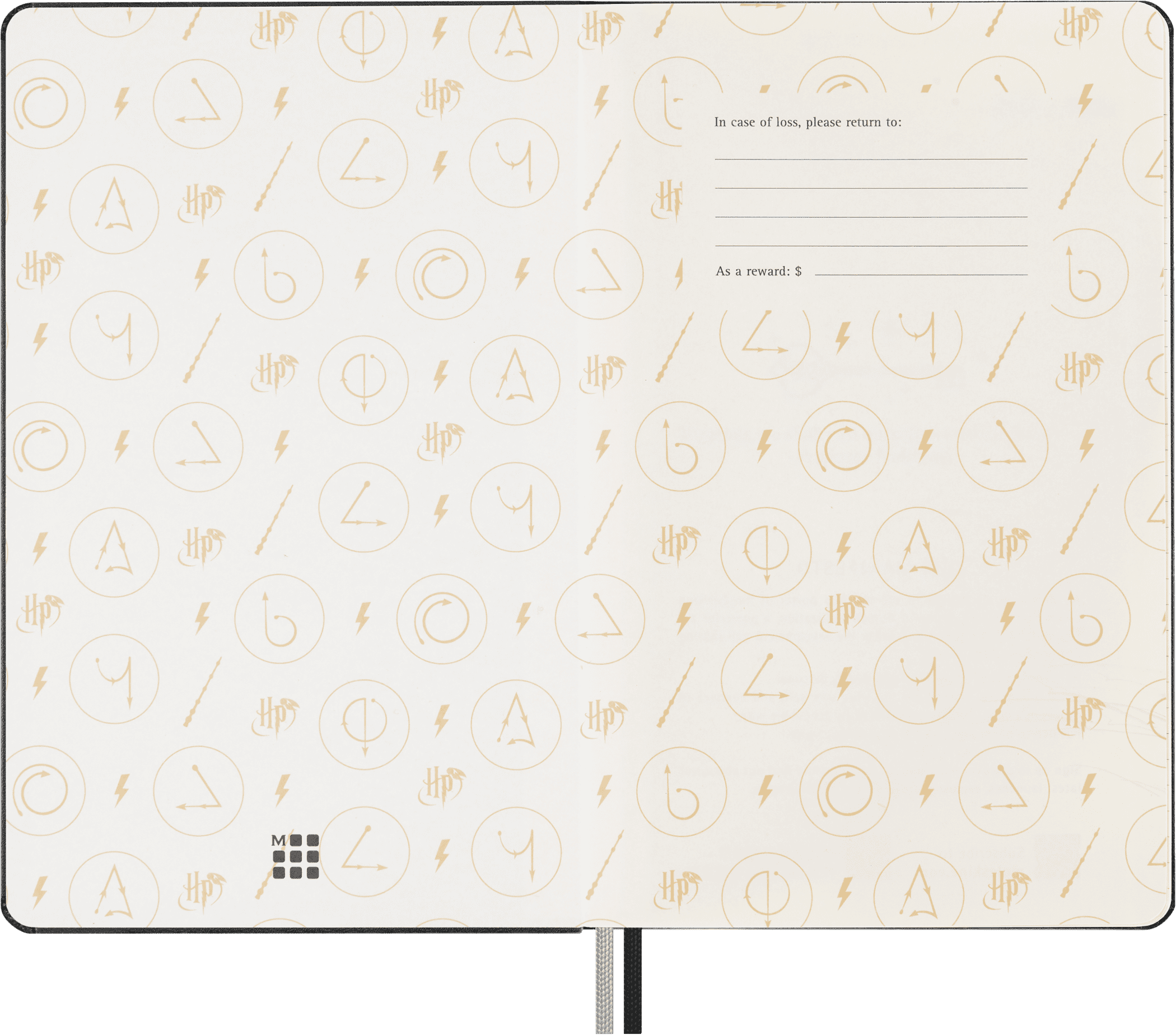 Moleskine Limited Edition Harry Potter Lumos spell Notebook with glow in the dark special-effect and Kaweco Roller Pen with Gift Box, Hard Cover, Ruled, Large (5" x 8.25"), Black, 176 Pages