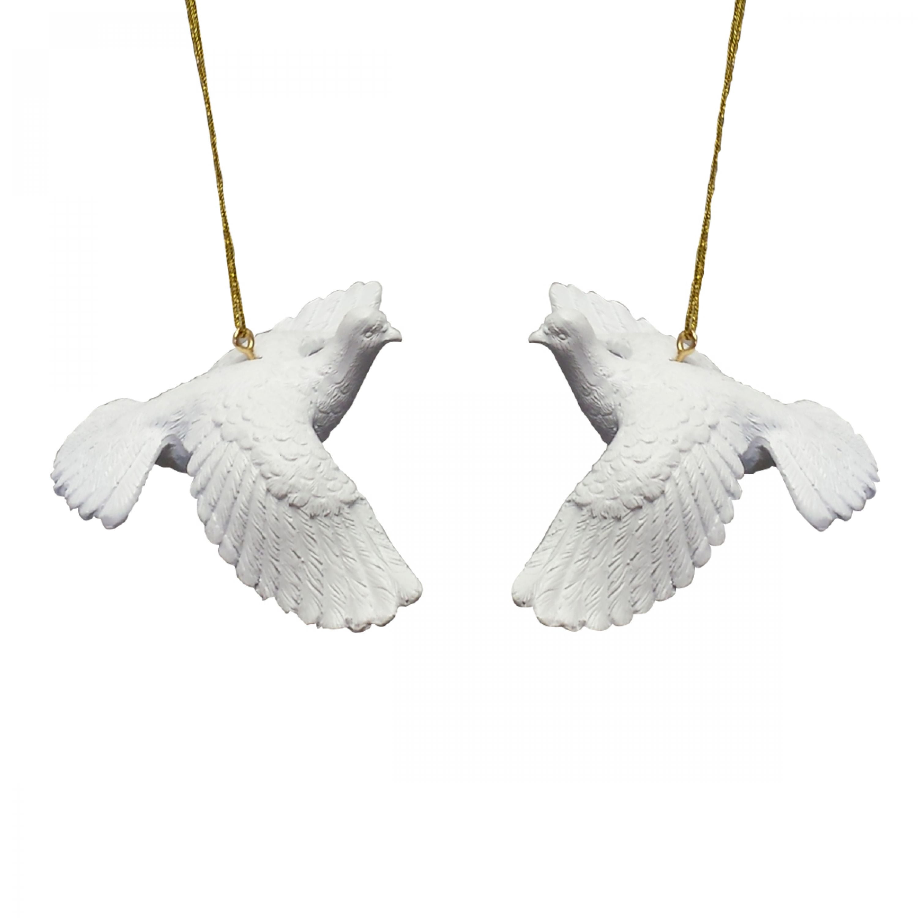As Seen in Home Alone 2 Set of 2 Turtle Dove Ornaments