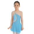 thumbnail image 2 of YONGHS Kids Girls Ice Figure Skating Dress Mesh Long Sleeves Tutu Skirted Leotard, 2 of 7
