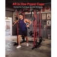 thumbnail image 4 of Home Gym Power Cage – 1600 lb Full-Featured – Multi-Function Squat Rack with Cable Crossover – LAT Pulldown, J-Hooks, Dip Bars & Landmine – Strength Training Station, 4 of 9