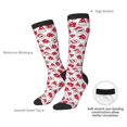 thumbnail image 4 of Fotbe Christmas Hat Calcetas Divertidas Estampadas para Hombre y Mujer, Calcetas de Algodón hasta la Rodilla para Caminar, Correr, Enfermería y Embarazo, 4 of 6