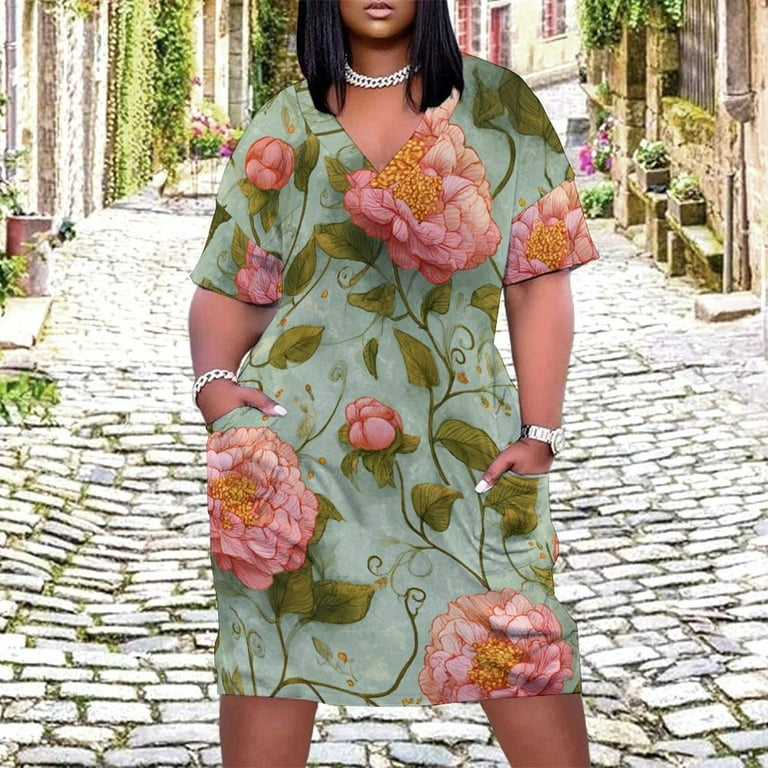 pink and green summer dresses Green And Pink Keeper Dress main image 1