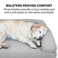 thumbnail image 5 of FurHaven Pet Products Quilted Cooling Gel Top Sofa Pet Bed for Dogs & Cats - Silver Gray, Jumbo Plus, 5 of 13