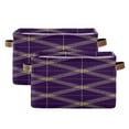 thumbnail image 2 of IAUYY Set of 2 Storage Cubes with Handles-Not Prone to Deformation Canvas Storage Baskets for Bedroom Closet Living Room Decorative Storage Baskets Purple Accessories, 2 of 9