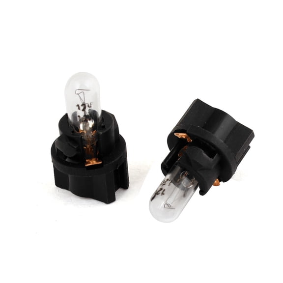 Unique Bargains 2 Pcs T5  Car Lens License Plate Side Door Light Lamp Yellow