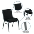 thumbnail image 6 of Flash Furniture HERCULES Series Heavy Duty Black Dot Fabric Stack Chair, 6 of 12