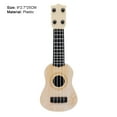 thumbnail image 7 of Cheers.US Kids Toy Ukulele Kids Guitar Musical Toy 4 Steel Strings with Pick Kids Play Early Educational Learning Musical Instrument Gift for Preschool Children Ages 3-6(Wooden Color), 7 of 7