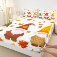 thumbnail image 3 of Homewish Cartoon Gnome 4 Pieces Queen Sheet Sets For Female Men Adults,Farmhouse Harvest Ultra Soft Flat Sheet,Happy Fall Autumn Queen Fitted Sheet,Luxury Bedroom Decor, 3 of 7