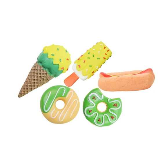 SPRING PARK Dog Squeaky Chew Toys for Funny Cute Food Design Molar Polyethylene Medium Small Pet Puppy Toy