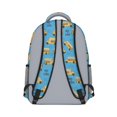 thumbnail image 3 of School Bus and Clouds Blue Pattern Backpack for School, Cute School Bag with Adjustable Shoulder Straps and Padded Back, 15.3"x11"x6.7", 3 of 5