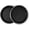 Silver, variant on 11" Heavy Duty Decorative Tray and Saucer Set, 2 Pack, Pot Planter Base for Indoor Outdoor Use, Black