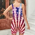 thumbnail image 5 of Clearance Linen Blend Summer Rompers Womens Loose Casual Shorts Tropical/4th of July American Flag Printed Sleeveless Jumpsuits (XXL, 4th July #15), 5 of 7