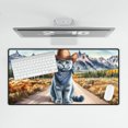 thumbnail image 4 of Welcome Fall Western Cowboy Scottish Fold Enjoys Majestic Autumn Desk Mat Full Keyboard Mouse Pad Cat Lover Kitten Owner Gifts Large Mousepad - 01007, 4 of 5