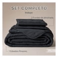 thumbnail image 3 of Edredón Ligero Real Textil + 2 Fundas de Almohada, Juego de Colcha King Size, Color Negro, 3 of 9