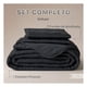 thumbnail image 3 of Edredón Ligero Real Textil + 2 Fundas de Almohada, Juego de Colcha Matrimonial, Color Negro, 3 of 9