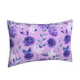 thumbnail image 2 of Naloa Violet Pillowcase, Throw Pillowcase, Wrinkle-Free, Stain-Resistant with Hidden Zipper for Bedroom Sofa - 20"x30", 2 of 9