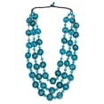 thumbnail image 1 of EeaseMX Collar tejido con colgante de cáscara de coco, estilo bohemio, para niñas y mujeres (azul cielo), 1 of 8