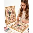 thumbnail image 4 of Beaded Embroidery Art Kit, Faux Crystal Pearl Rhinestone Handmade Painting for Home Wall Decor, Hummingbird Flower Pattern, 4 of 5