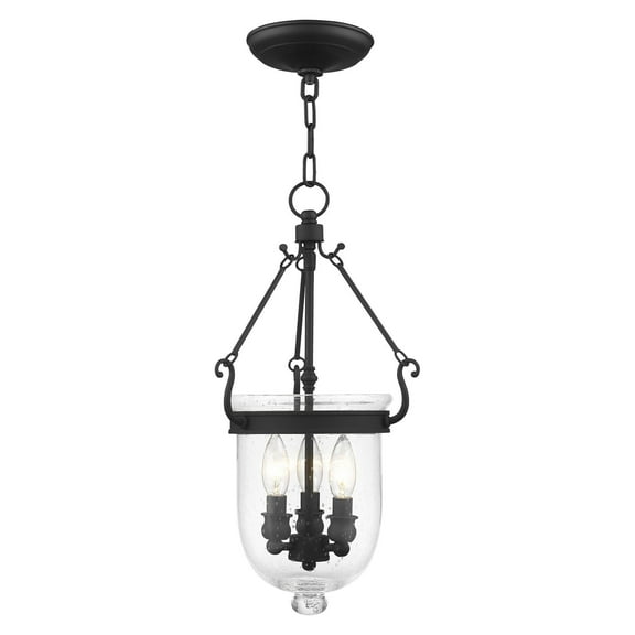 Livex Lighting Jefferson 3 Light Black Chain Lantern
