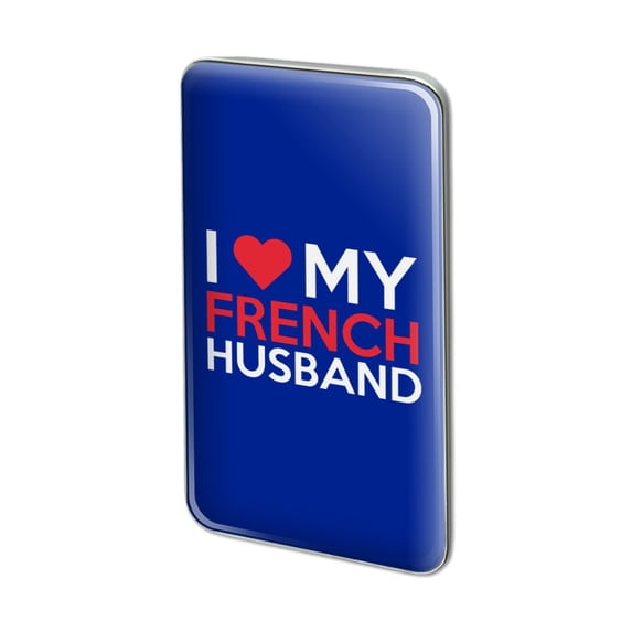 I Love My French Husband Metal Rectangle Lapel Hat Pin Tie Tack Pinback