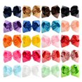 thumbnail image 1 of 20Pcs 8‘‘ Hair Clips Multicolor Cloth Bow Clips Hair Barrettes for Girls Kids, 1 of 10