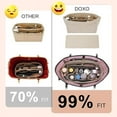 thumbnail image 3 of Doxo Purse Organizer Insert for Handbags & Base Shaper 2pc Set,Felt Organizer Insert Large Tote,Bag Organizer with Zipper 7 Sizes,Fit Speedy Neverfull MM/City33 and More(Beige-L-Combination), 3 of 10