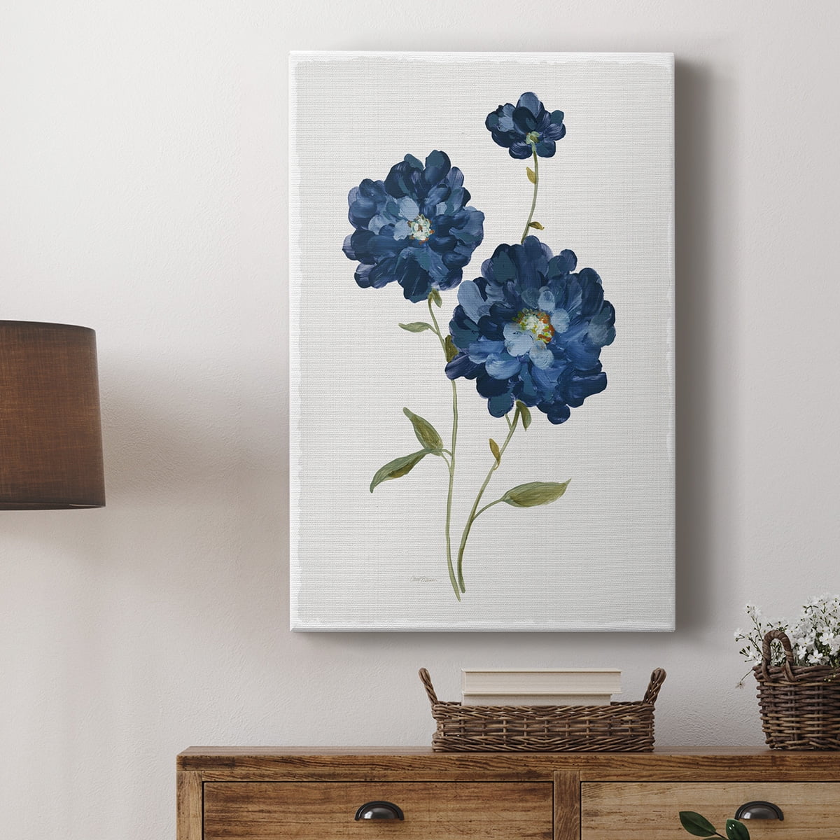 Blue Mums Premium Gallery Wrapped Canvas - Ready to Hang