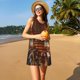 thumbnail image 3 of Fotbe Log Cabin Inside Vestido de Verano sin Mangas para Mujer – Vestido Midi Línea A, Estilo Camiseta Floral, Vestido Playero Casual y Fluido, 3 of 7