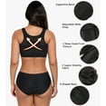 thumbnail image 4 of Curyon Women's Front Closure Posture Bra Wireless Comfy Unpadded Full Coverage Back Support Bras,40B, 4 of 5