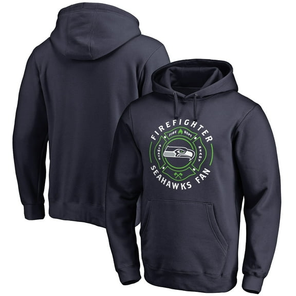 Men's Navy Seattle Seahawks Firefighter Pullover Hoodie
