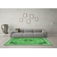 thumbnail image 3 of Ahgly Company Indoor Round Medallion Emerald Green Traditional Area Rugs, 3' Round, 3 of 4