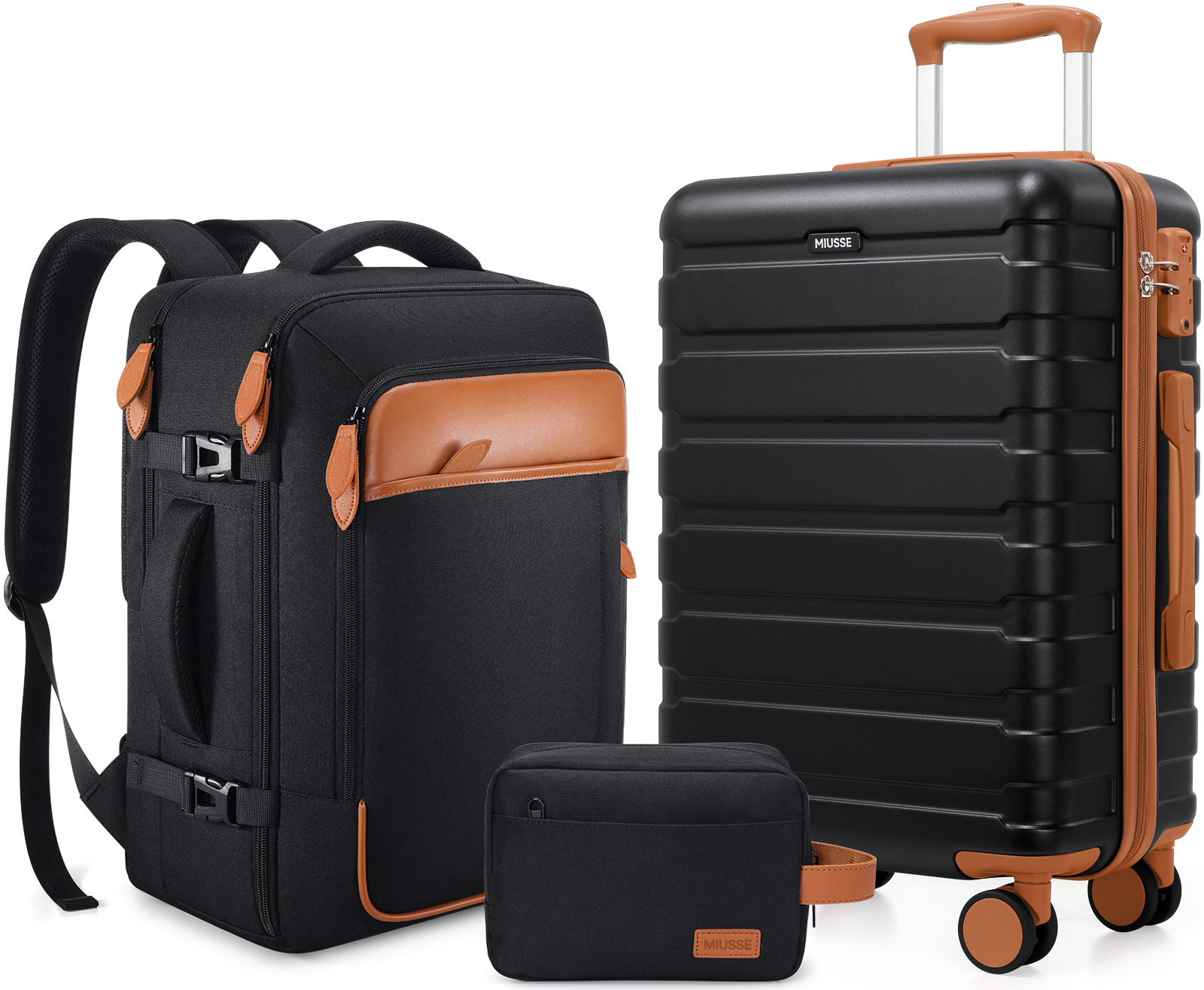 MIUSSE 3-Piece Carry-On Luggage Set with Backpack photo 1