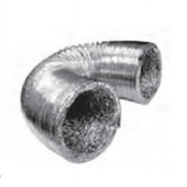 Lambro 498 4 in. x 8 ft. Laminated Transition Duct - Pack of 12