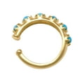 thumbnail image 5 of Anygolds 14K real solid Gold Turquoise Bold Ear Cuff No Piercing, 5 of 7