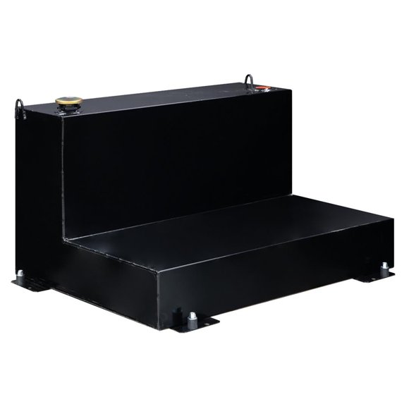 Better Built Liquid Transfer Tank 29235096 Non-Flammable Liquids; Not To Be Connected To An Existing Fuel System; Diesel; L-Shape; Powder Coated; Gloss Black; Steel; With Locking Cap And Mounting Kit