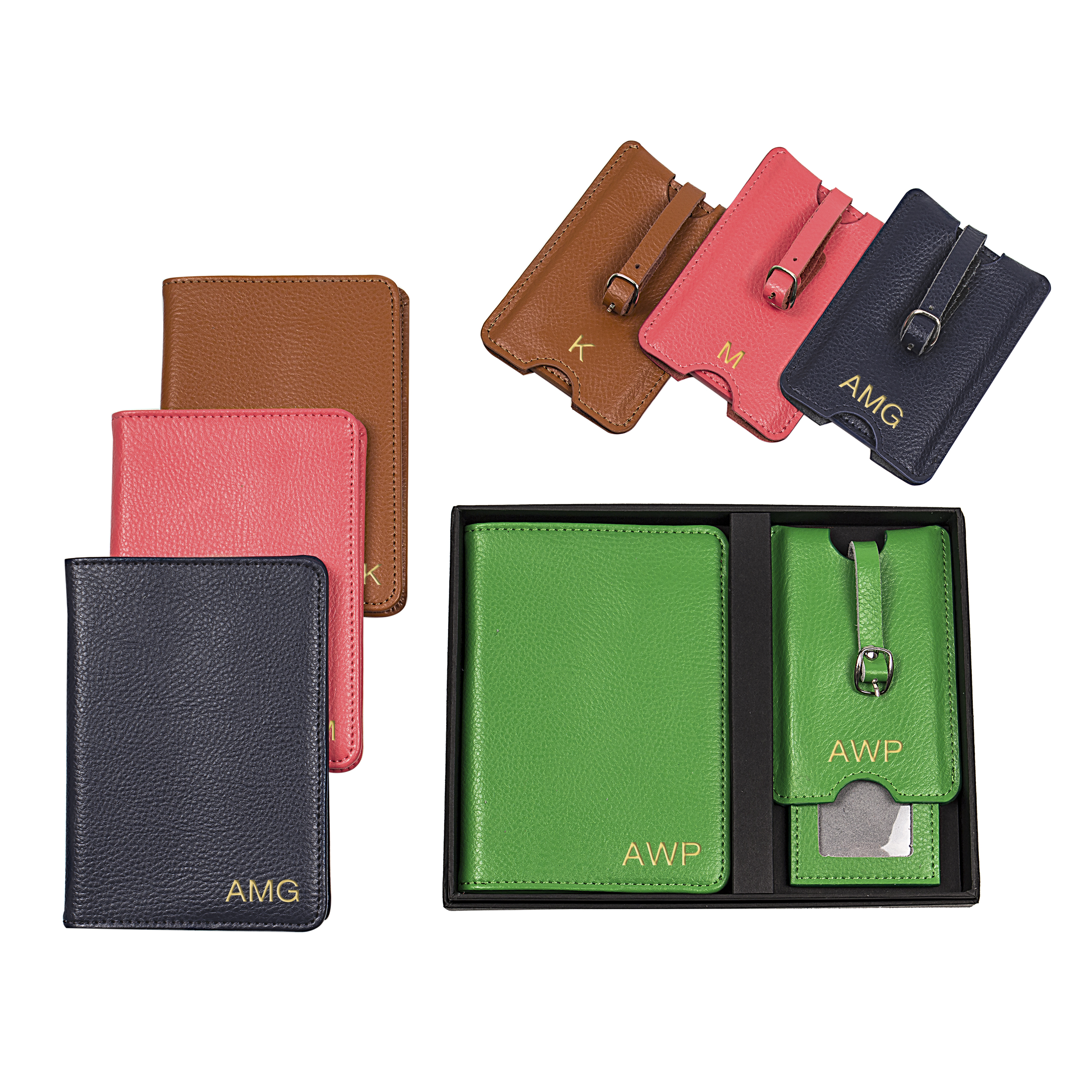 luggage tag passport holder set