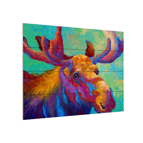 Marion Rose 'Velvet Shadows' Wood Slat Art