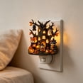 thumbnail image 3 of Halloween 2D Acrylic Plug-in Night Light with Ghost Tree House Pumpkin Design, Warm Glow Wall Night Lamp for Bedroom Entryway Indoor Halloween Home Decor, 4 Styles Available, 3 of 7