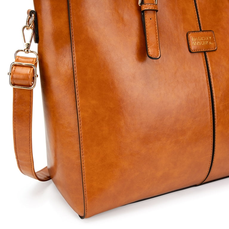 Badgley Mischka Women's Julia Tote, Weekender Travel Bag, Tan