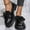 #0063-Black, variant on Xucatan Women's Fashionable Patent Leather Loafers with Large Satin Bow, Chunky Thick Sole for Subtle Height, Slip-On Comfort with Soft Lining, Versatile Solid Color Flats for Casual Daily Wear Gift