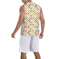 thumbnail image 2 of Pofeuu Colorful Checkered 1 Print Basketball Jersey, Shirts for Men Youth Basketball Jersey Crew Neck-Medium, 2 of 6